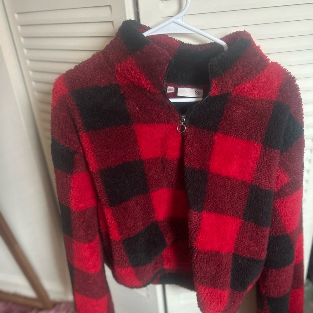 Plaid Fleece Quarter Zip